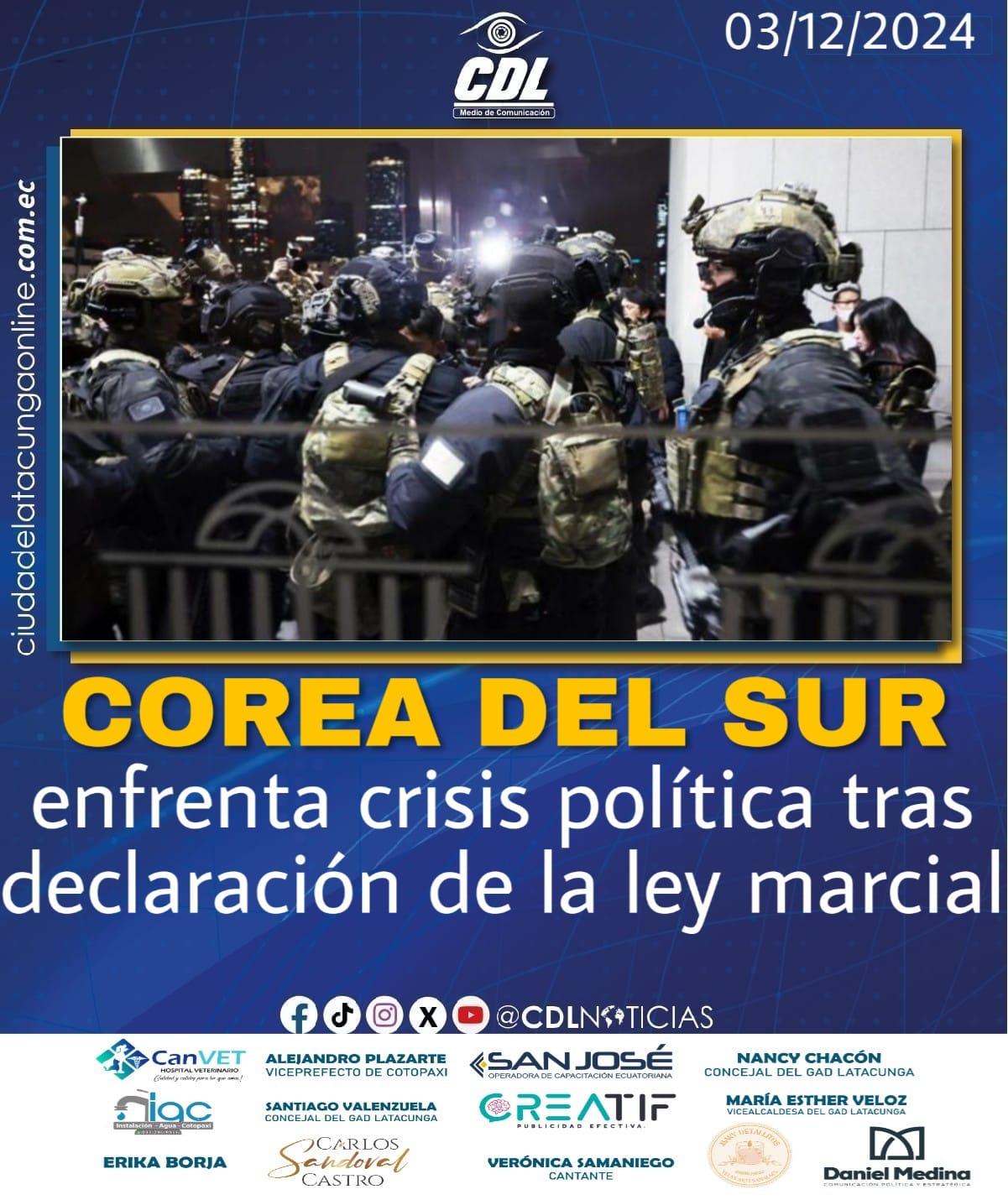 Corea del Sur enfrenta crisis política tras la declaración de la ley marcial
