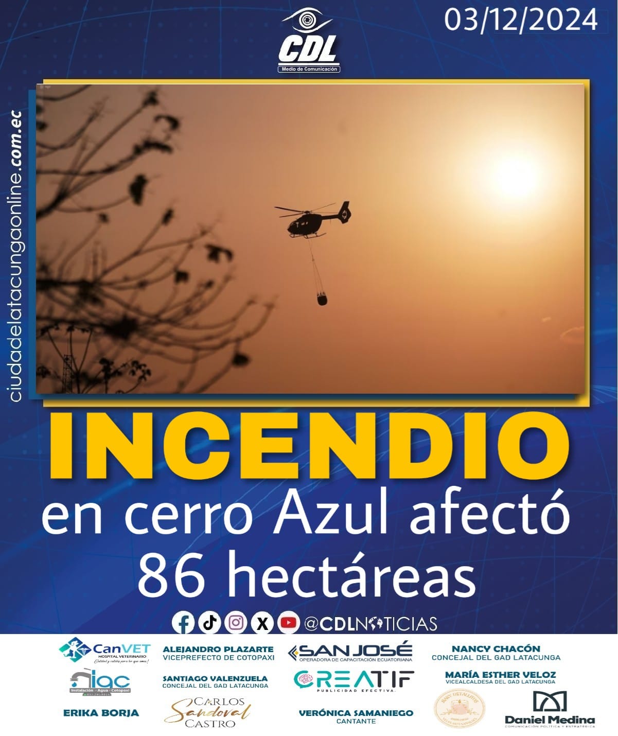 Incendio en cerro Azul afectó 86 hectáreas