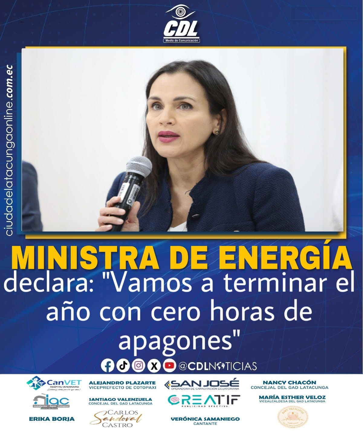 Ministra de Energía declara: ‘Vamos a terminar el año con cero horas de apagones’