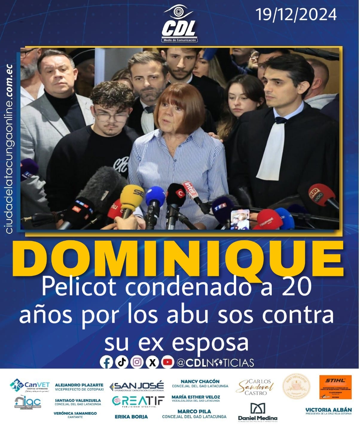 Dominique Pelicot, condenado a 20 años por los abu sos contra su exesposa