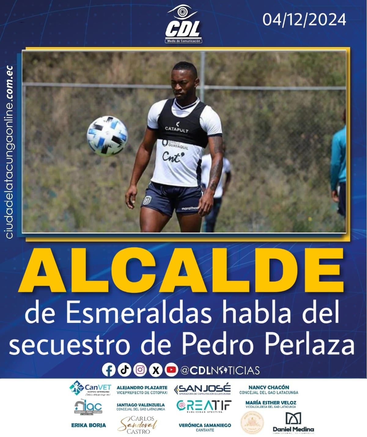 Alcalde de Esmeraldas habla del secuestro de Pedro Pablo Perlaza: “fue invitado a comer al cantón Atacames”