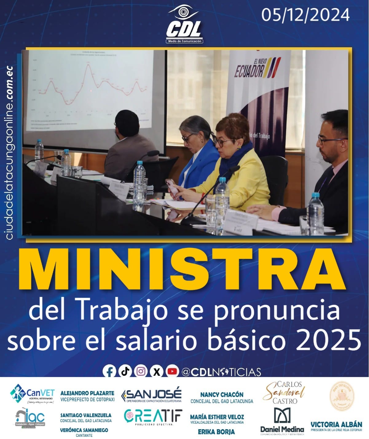Ministra del Trabajo se pronuncia sobre el salario básico 2025