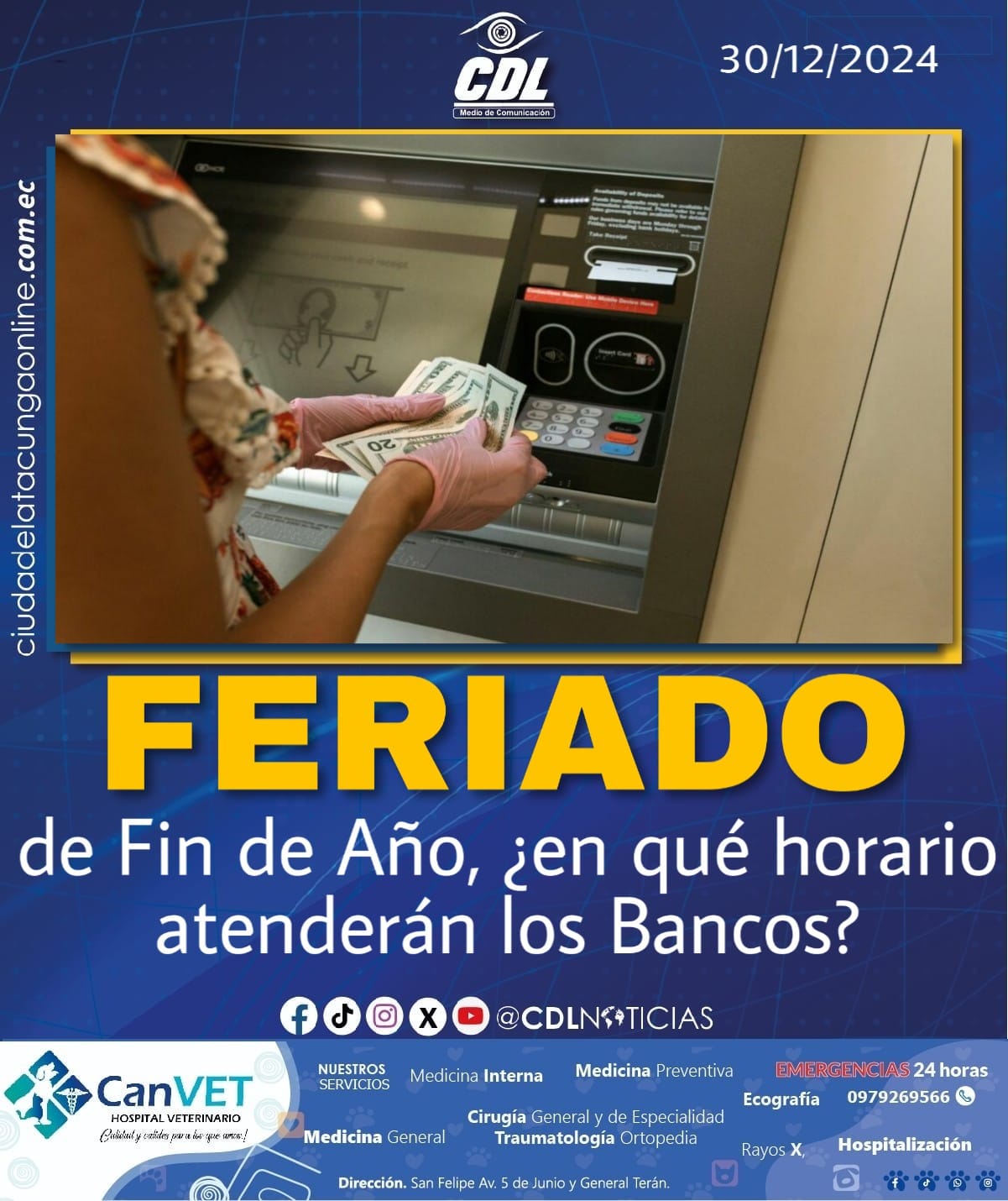 Feriado de Fin de Año, ¿en qué horario atenderán los bancos?