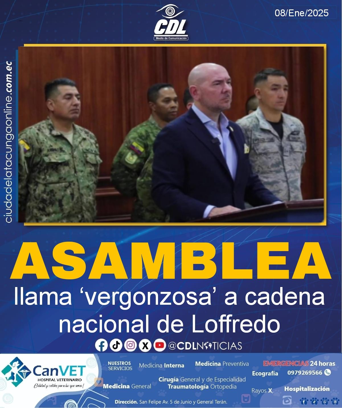 Caso 4 de Guayaquil: Asamblea llama ‘vergonzosa’ a cadena nacional de Loffredo