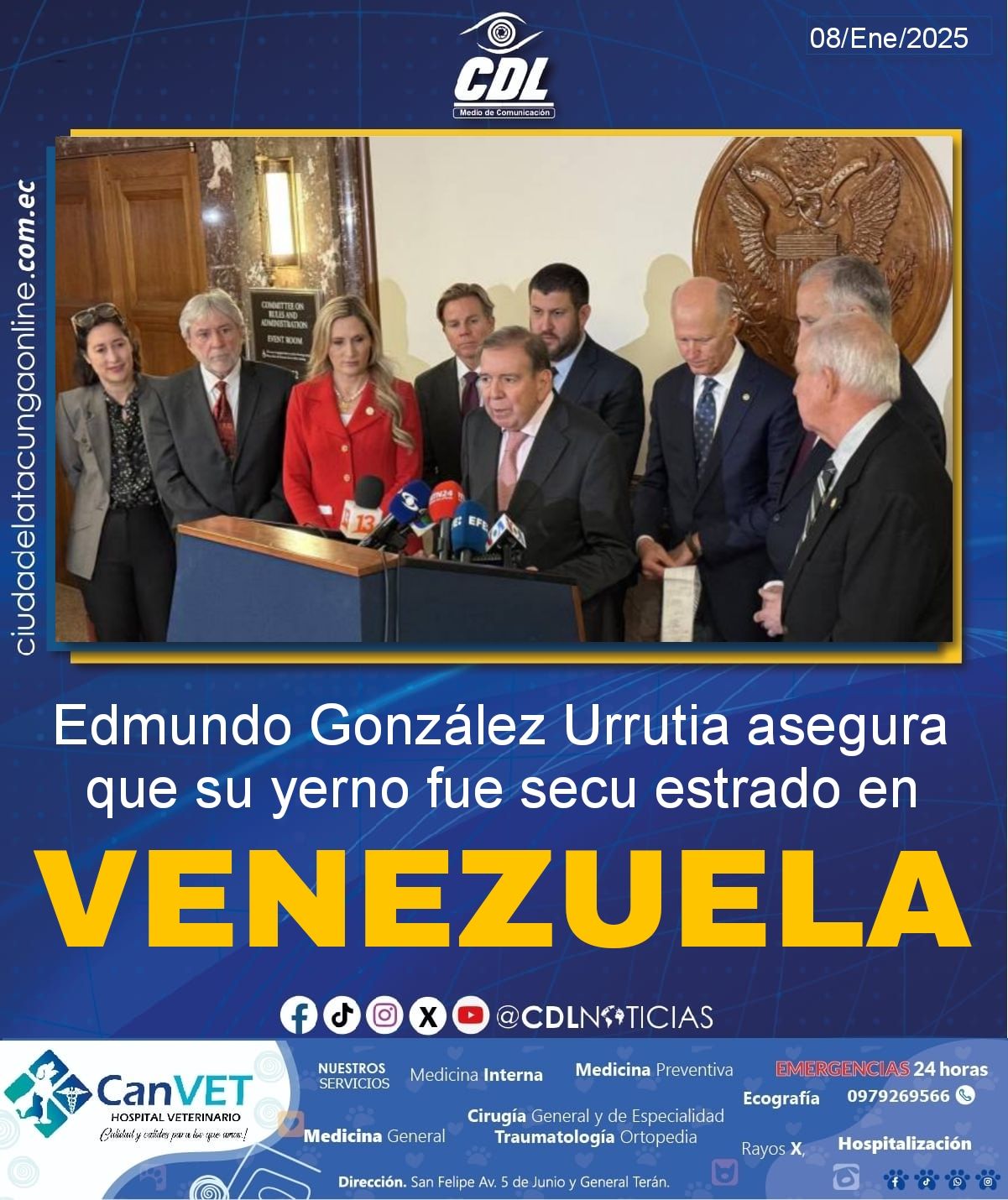 Edmundo González Urrutia asegura que su yerno fue secue strado en Venezuela