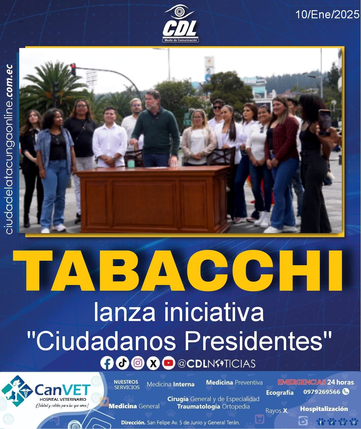 Francesco Tabacchi lanza iniciativa «Ciudadanos Presidentes»