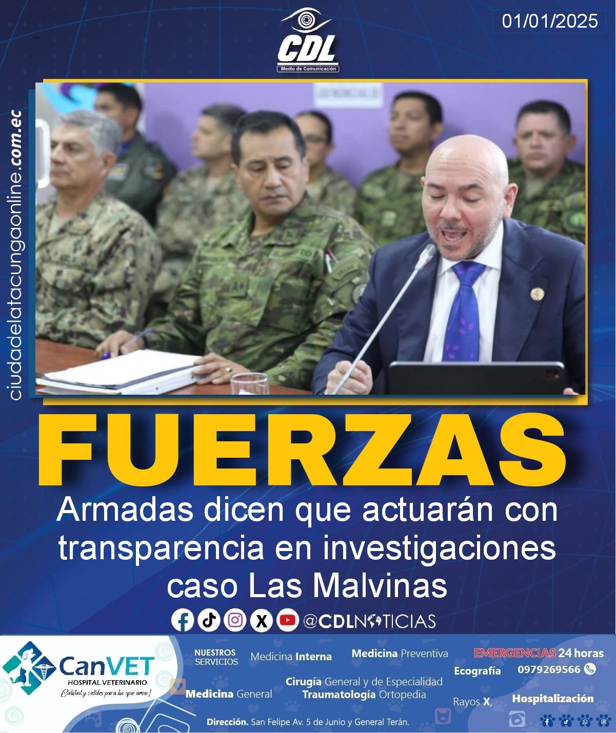 Fuerzas Armadas dicen que actuarán con transparencia en investigaciones caso Las Malvinas