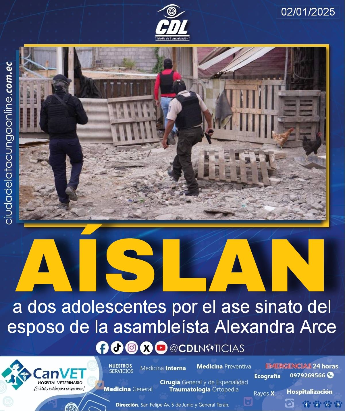 Aíslan a dos adolescentes por el ase sinato del esposo de la asambleísta Alexandra Arce