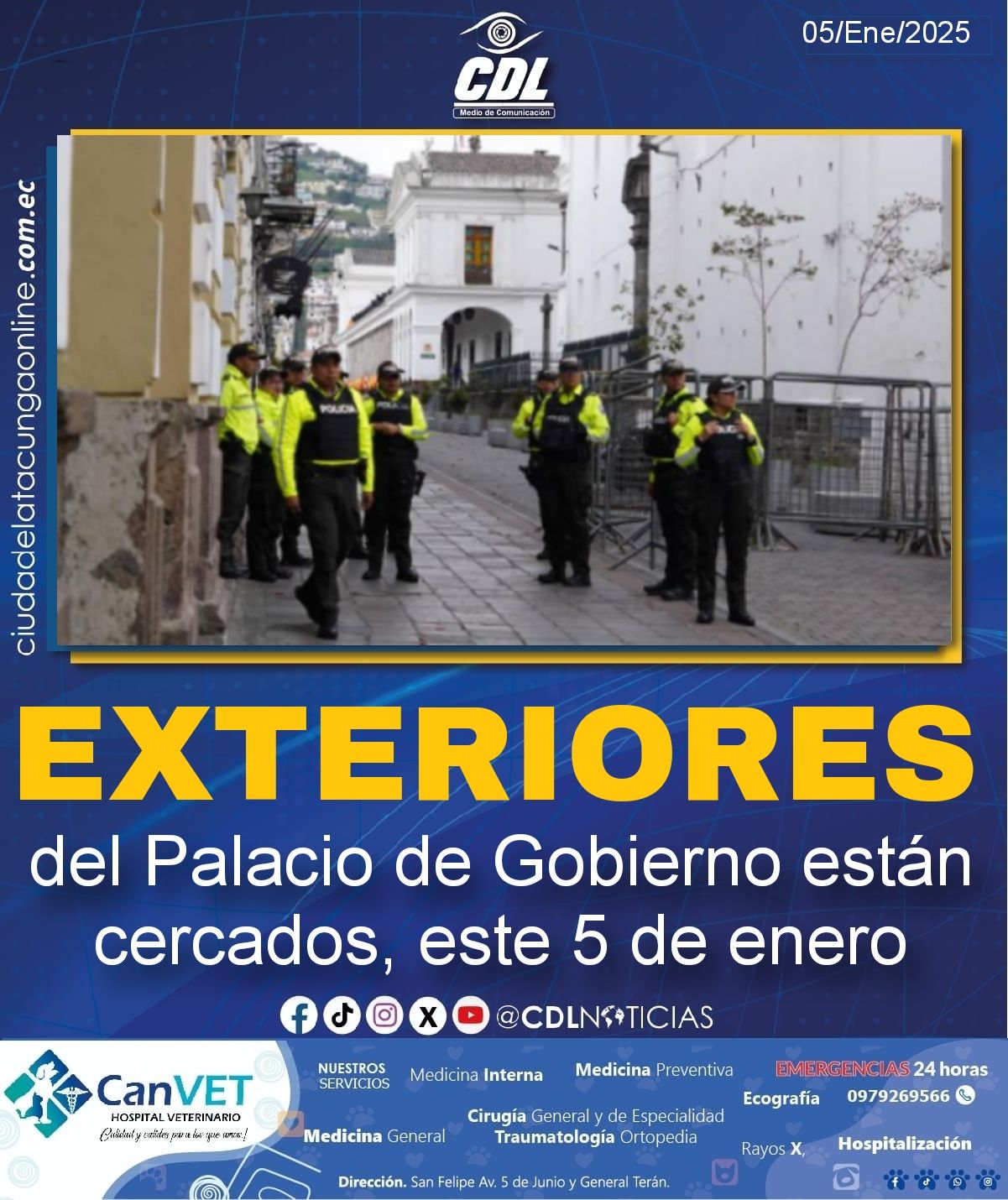 Los exteriores del Palacio de Gobierno están cercados, este 5 de enero