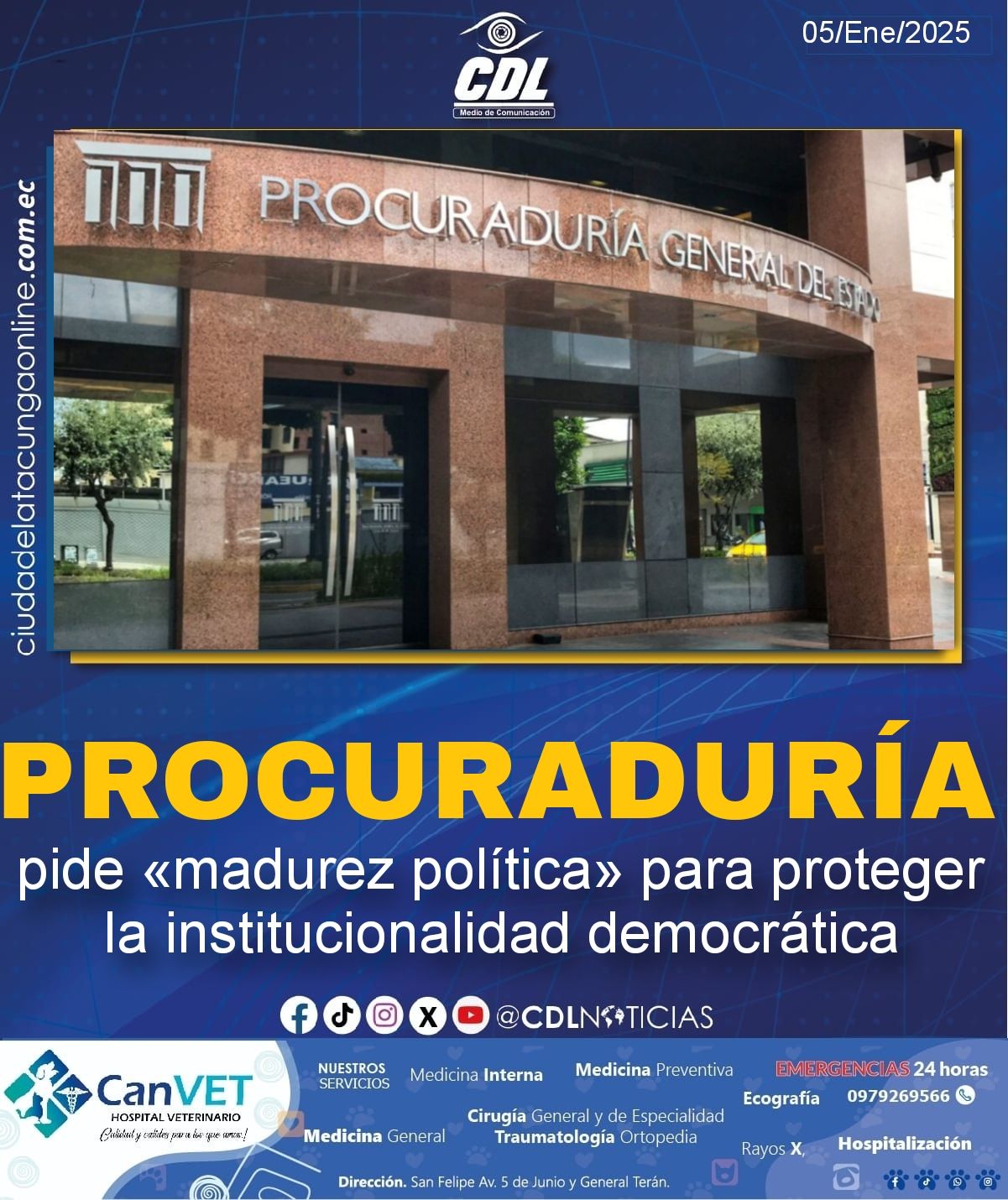 Procuraduría pide «madurez política» para proteger la institucionalidad democrática