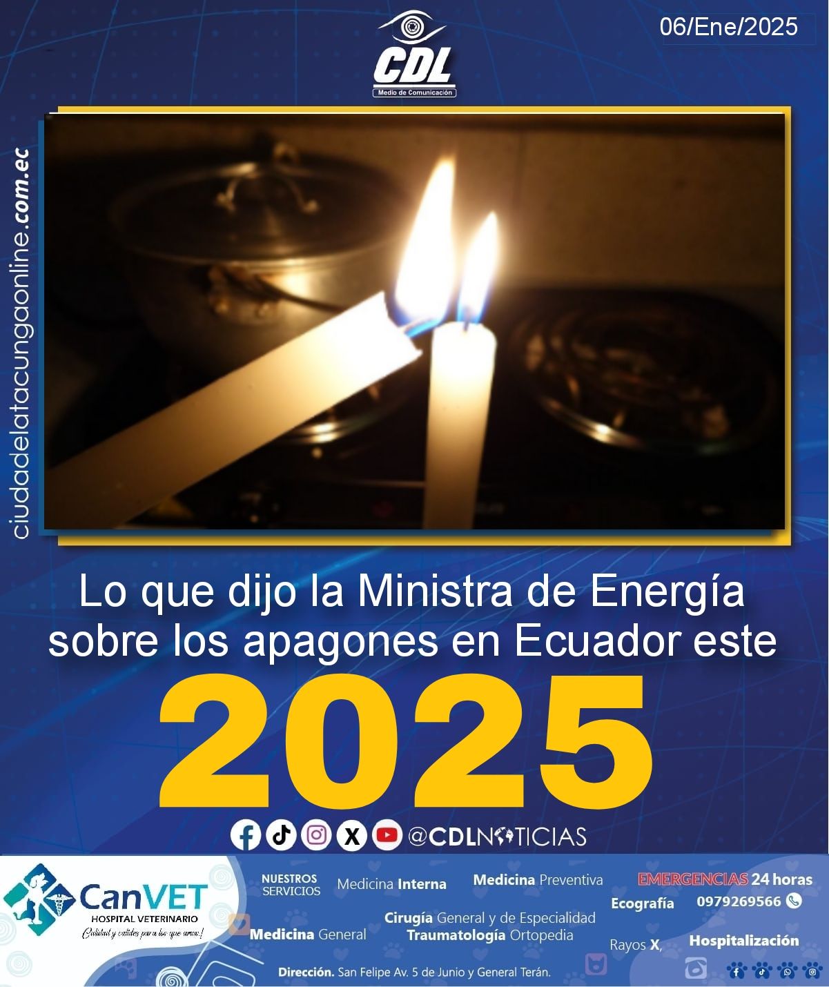 Lo que dijo la Ministra de Energía sobre los apagones en Ecuador este 2025