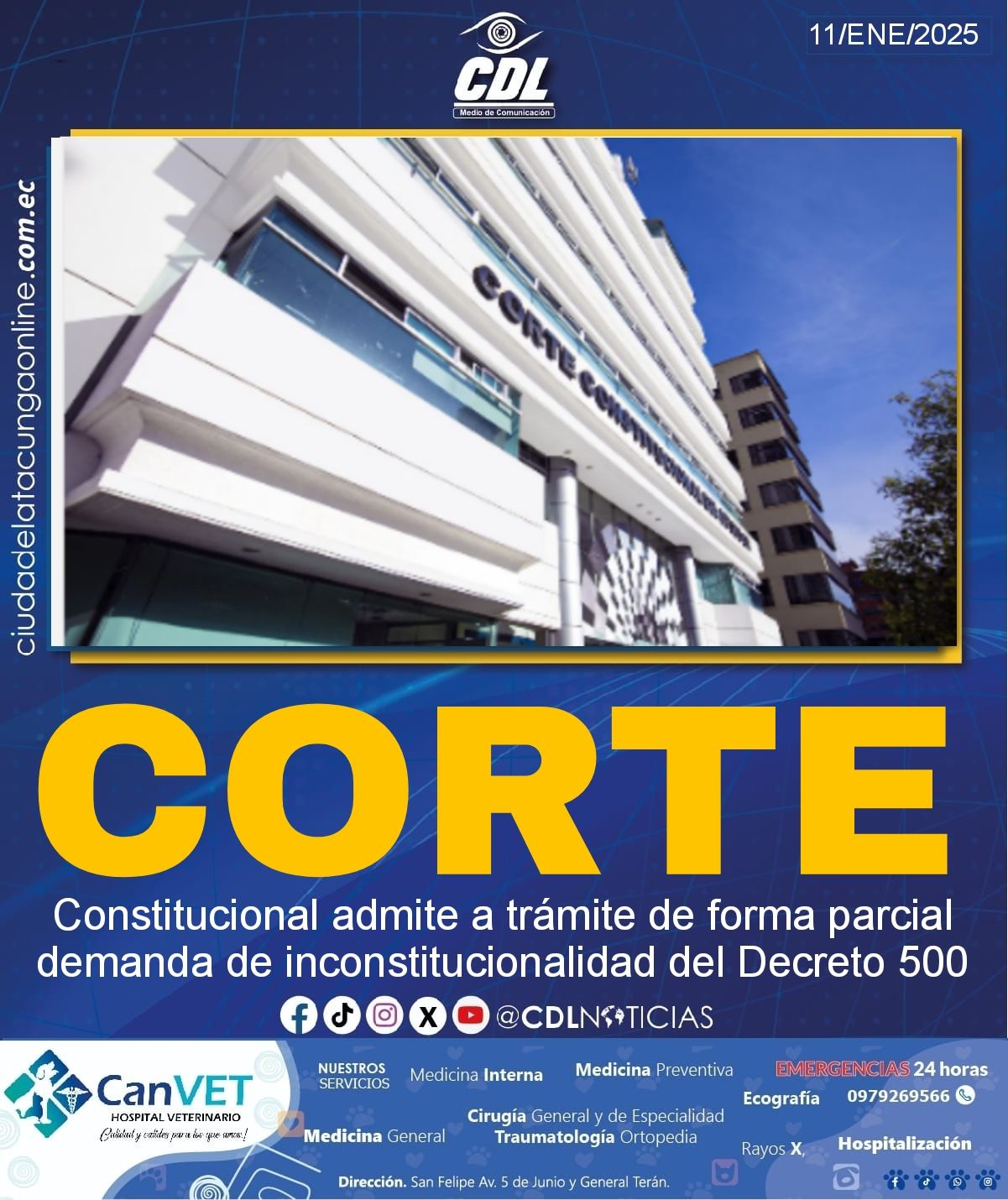 Corte Constitucional admite a trámite de forma parcial demanda de inconstitucionalidad del Decreto 500
