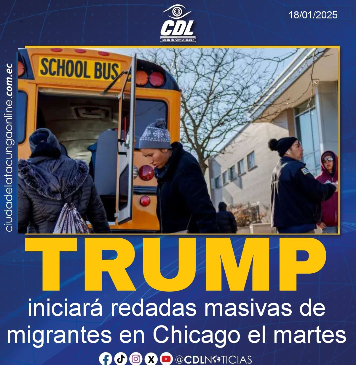 Trump iniciará redadas masivas de migrantes en Chicago el martes