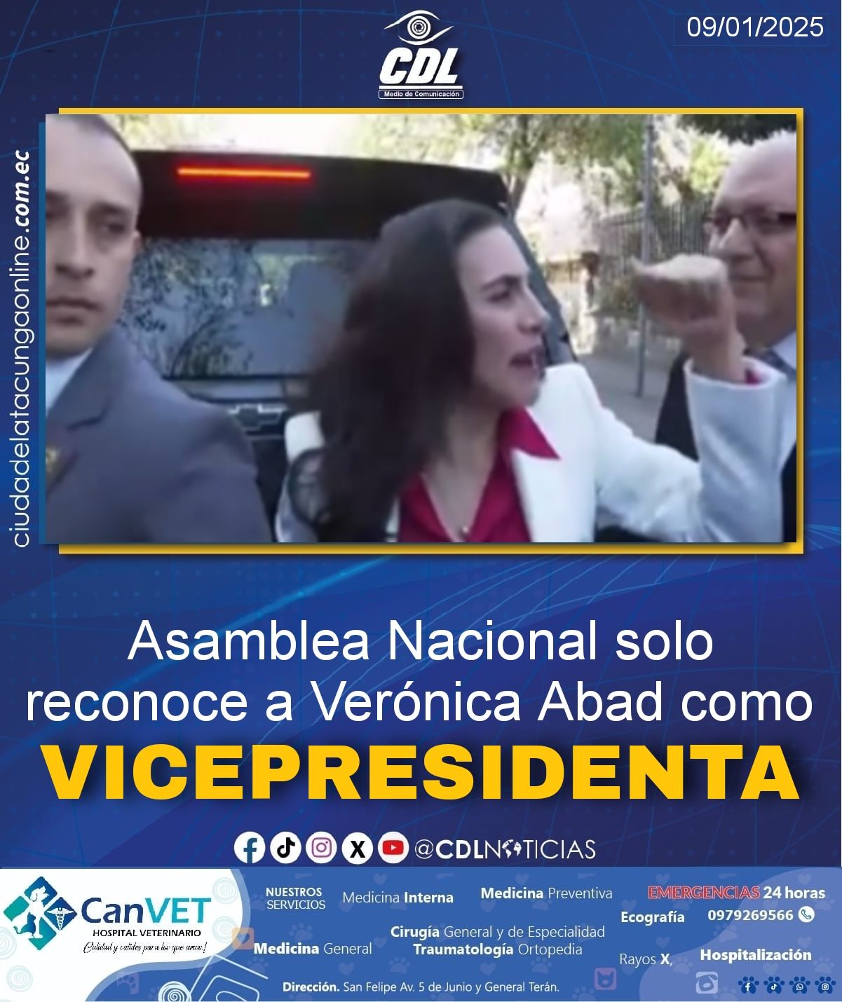La Asamblea Nacional solo reconoce a Verónica Abad como vicepresidenta