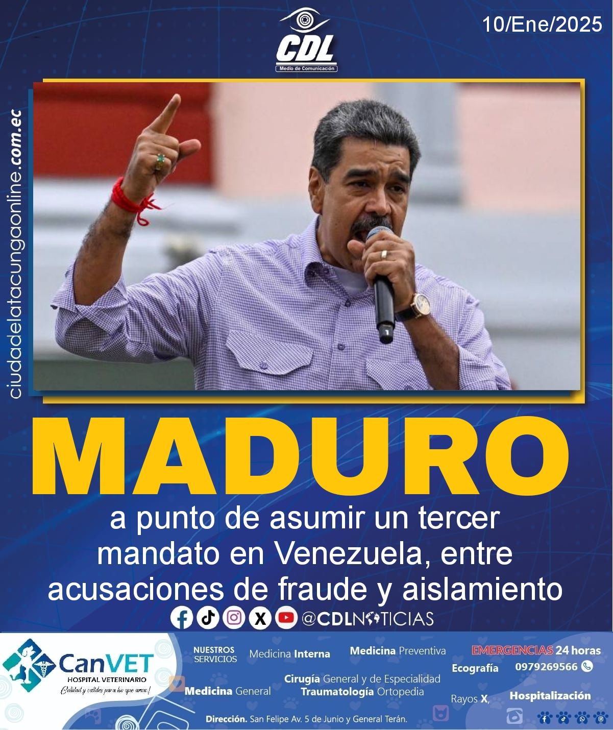 Nicolás Maduro a punto de asumir un tercer mandato en Venezuela, entre acusaciones de fraude y aislamiento