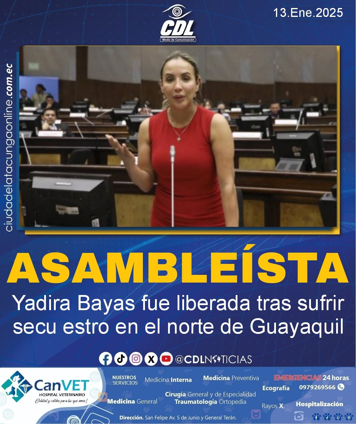 La asambleísta Yadira Bayas fue liberada tras sufrir secuestro en el norte de Guayaquil