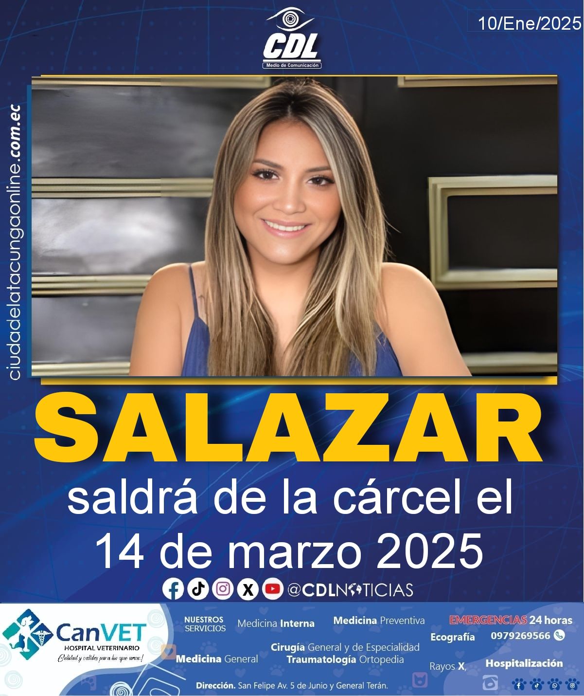 Mayra Salazar saldrá de la cárcel el 14 de marzo