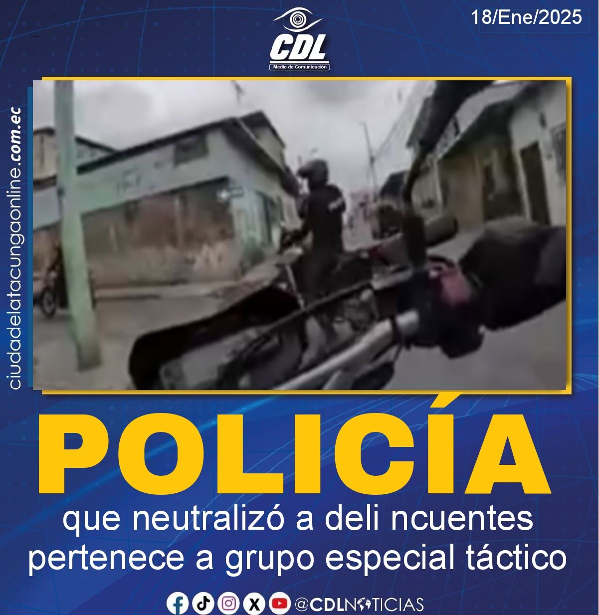 El Policía que neutralizó a deli ncuentes pertenece a grupo especial táctico