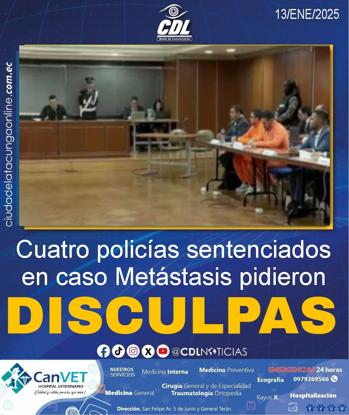 Cuatro policías sentenciados en caso Metástasis pidieron disculpas