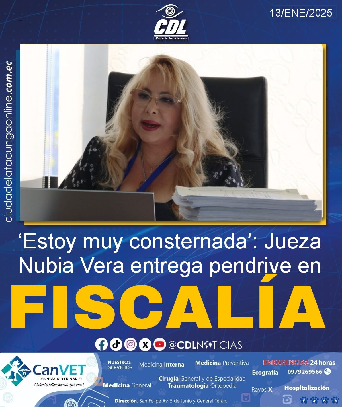 ‘Estoy muy consternada’: Jueza Nubia Vera entrega pendrive en Fiscalía
