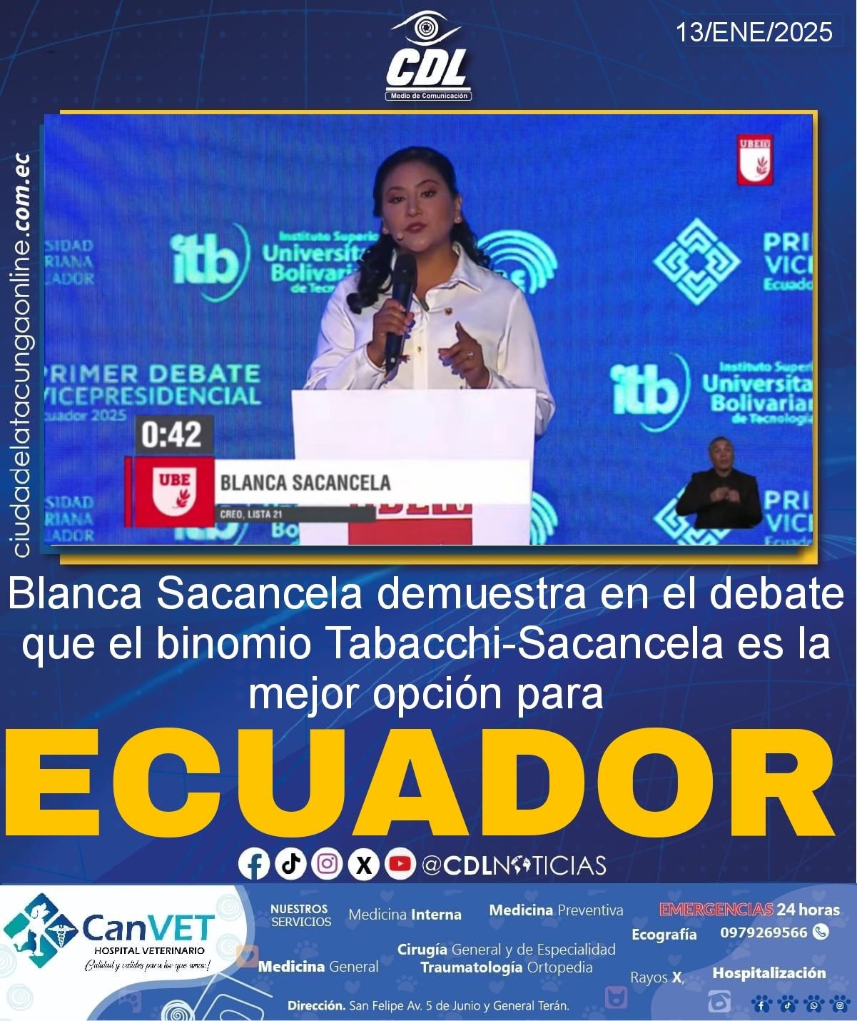 Unidad Popular y el PSC presentaron denuncias contra Daniel Noboa en el TCE por presunta infracción electoral