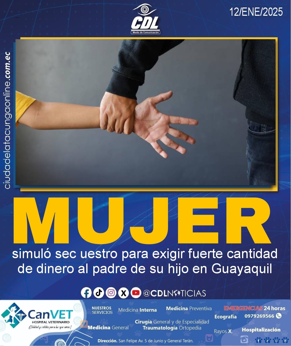 Mujer simuló sec uestro para exigir fuerte cantidad de dinero al padre de su hijo en Guayaquil