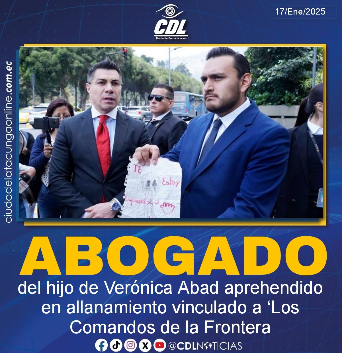 Caso Fachada: Abogado del hijo de Verónica Abad aprehendido en allanamiento vinculado a ‘Los Comandos de la Frontera