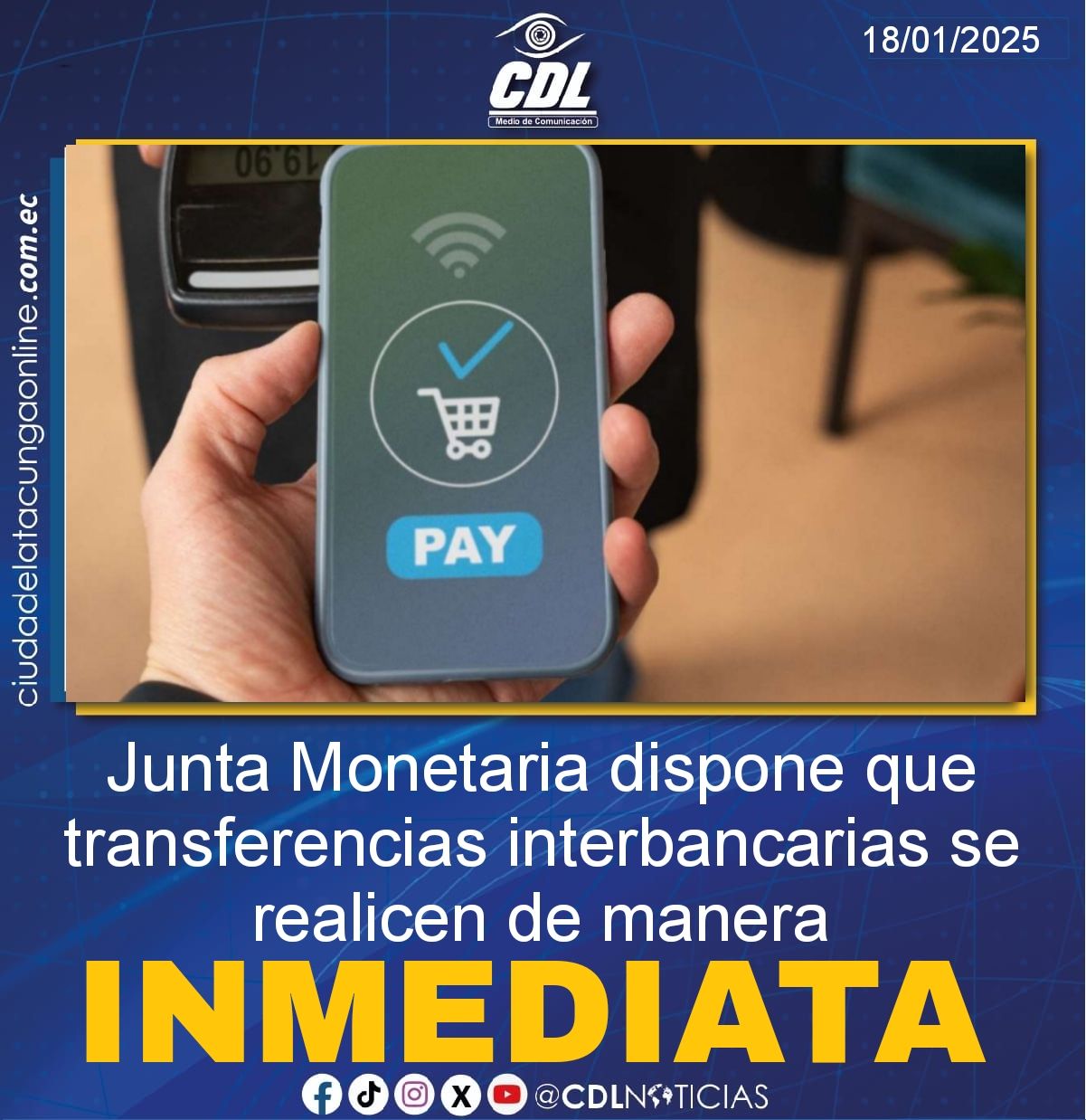 Junta Monetaria dispone que transferencias interbancarias se realicen de manera inmediata