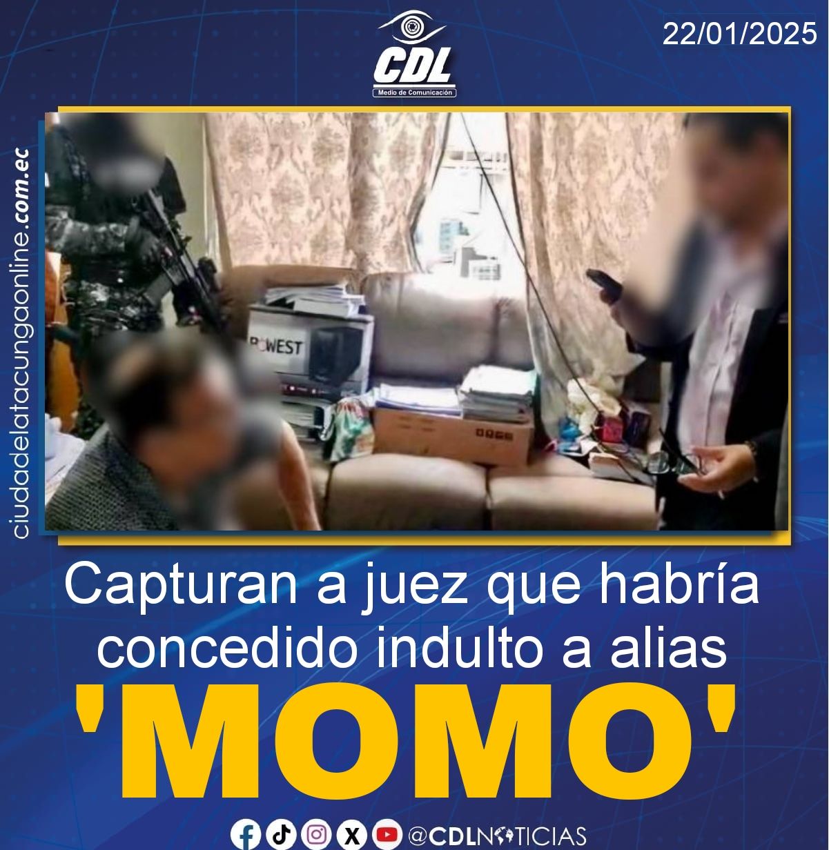 Capturan a juez que habría concedido indulto a alias ‘Momo’, nombrado en el caso Malvinas
