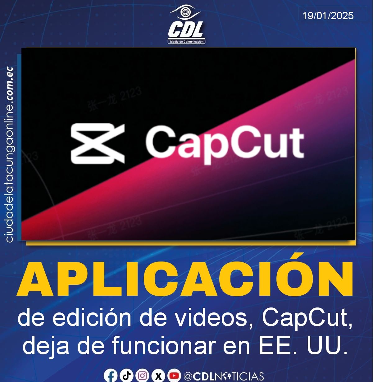 La aplicación de edición de videos, CapCut, deja de funcionar en EE. UU.