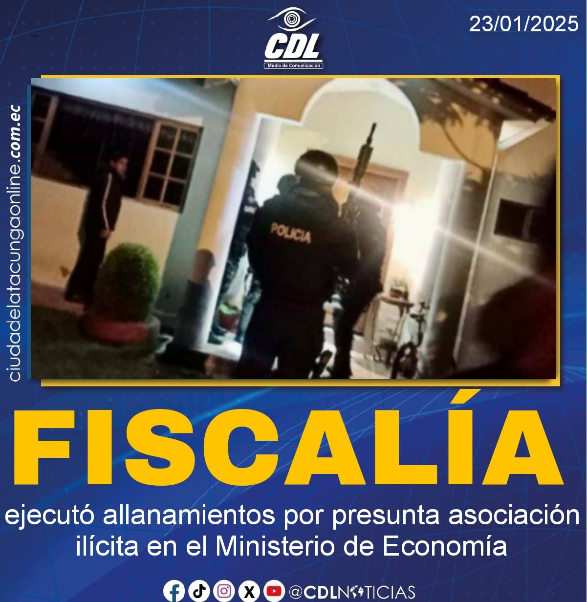 La Fiscalía ejecutó allanamientos por presunta asociación ilícita en el Ministerio de Economía