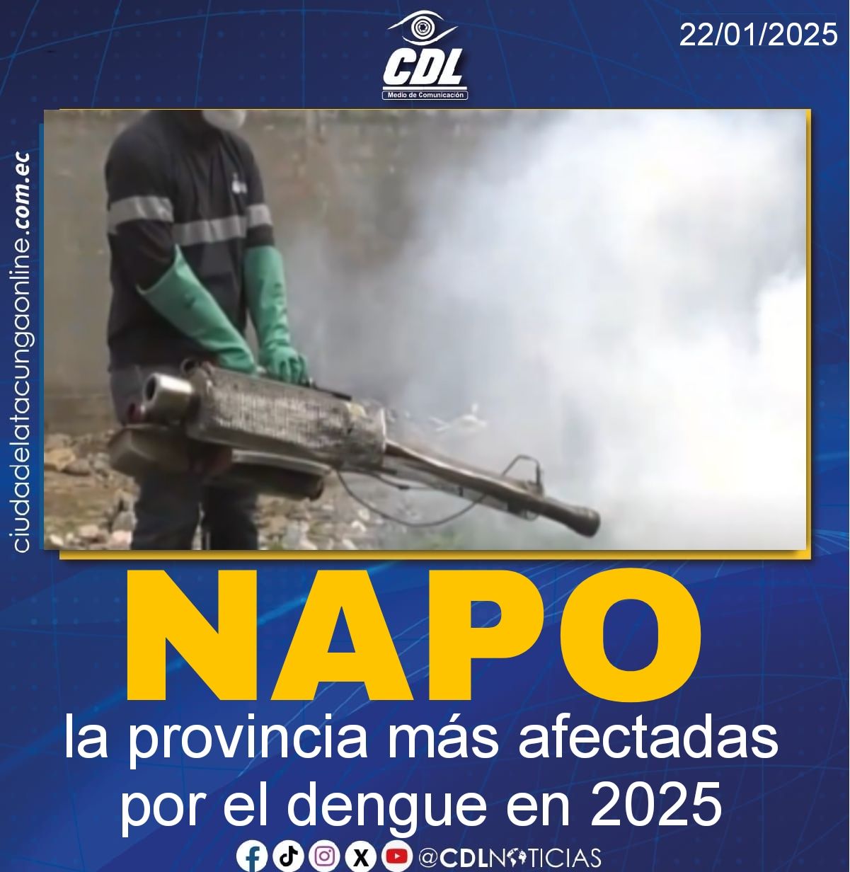 Napo, la provincia más afectadas por el dengue en 2025