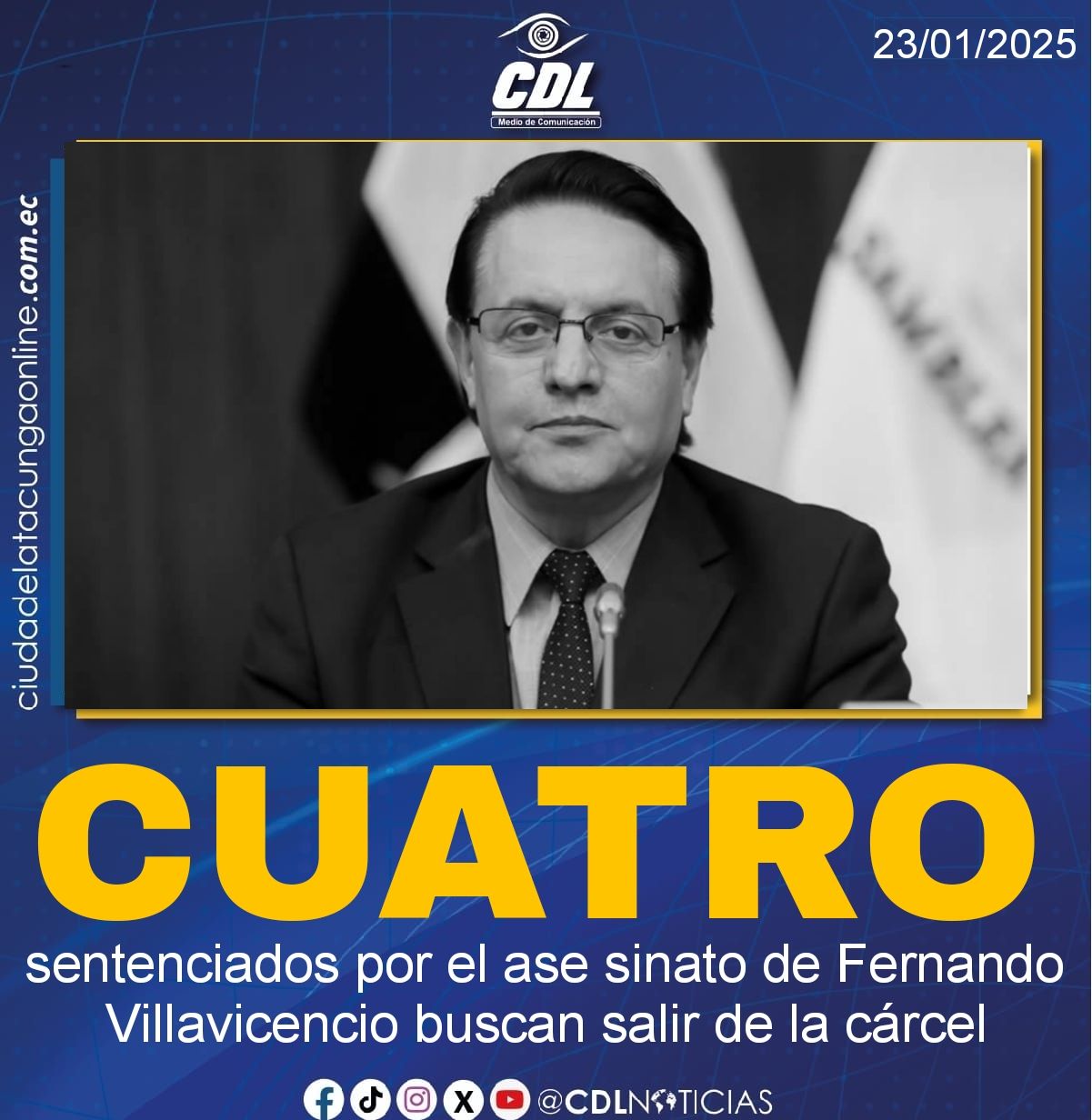 Cuatro sentenciados por el ase sinato de Fernando Villavicencio buscan salir de la cárcel, tras apelar resolución