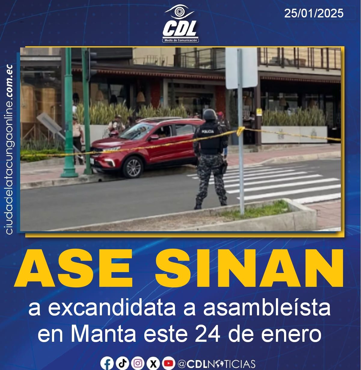 Ase sinan a excandidata a asambleísta en Manta este 24 de enero
