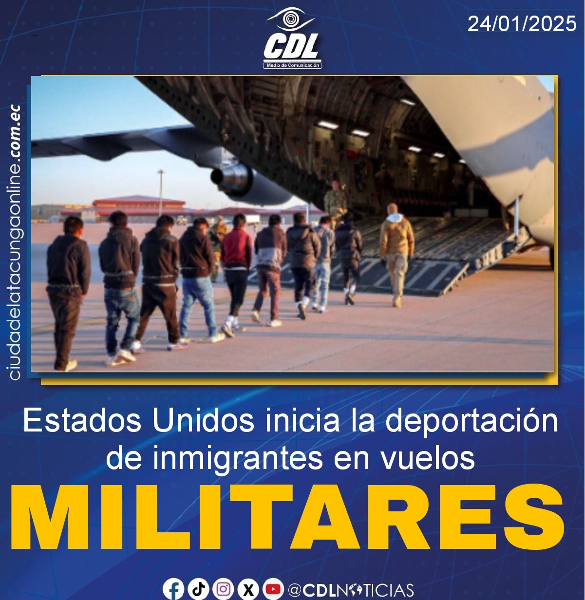 Estados Unidos inicia la deportación de inmigrantes en vuelos militares