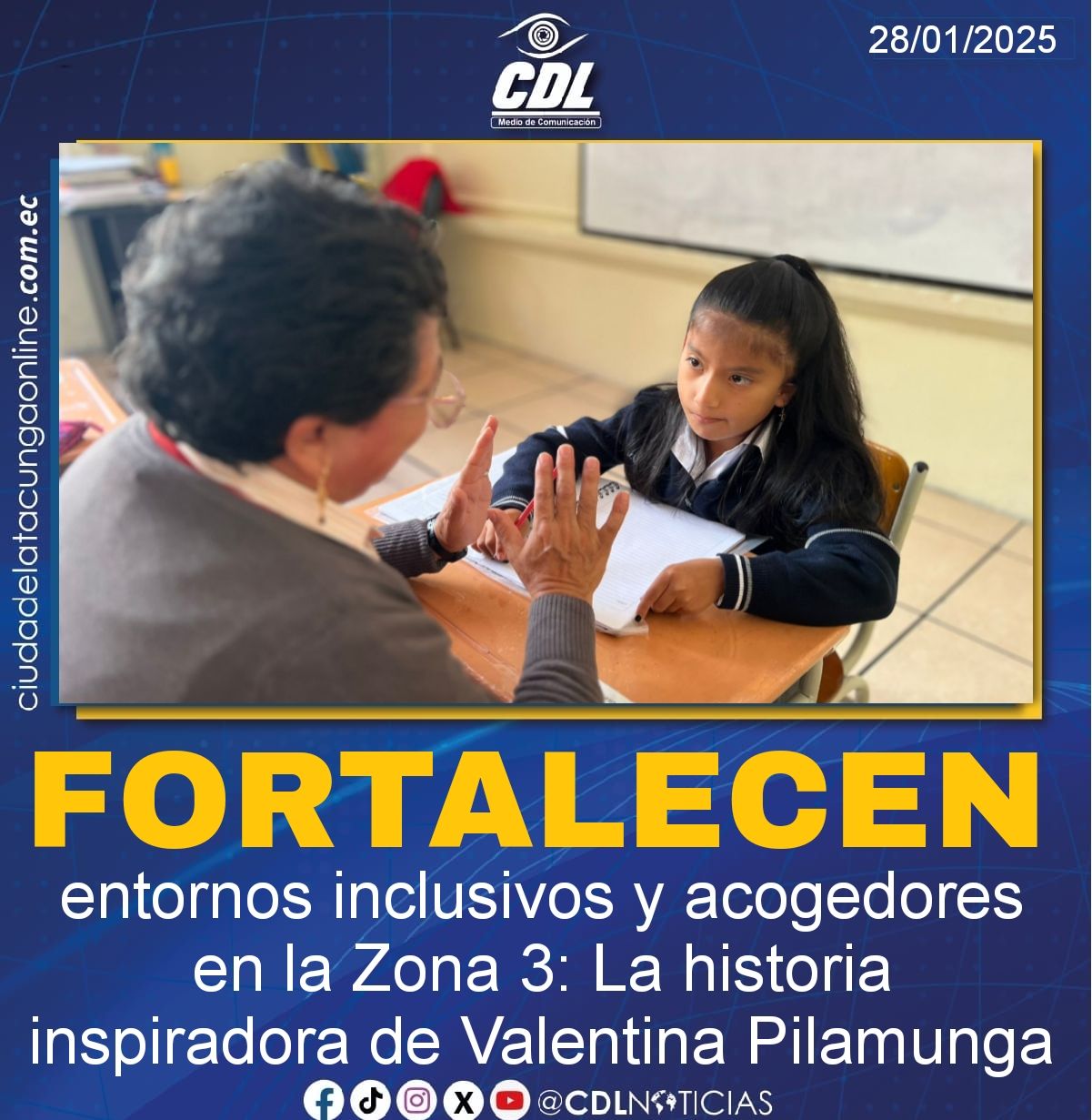 Fortalecen entornos inclusivos y acogedores en la Zona 3: La historia inspiradora de Valentina Pilamunga