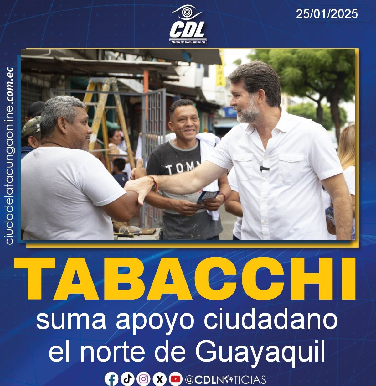 Tabacchi suma apoyo ciudadano el norte de Guayaquil