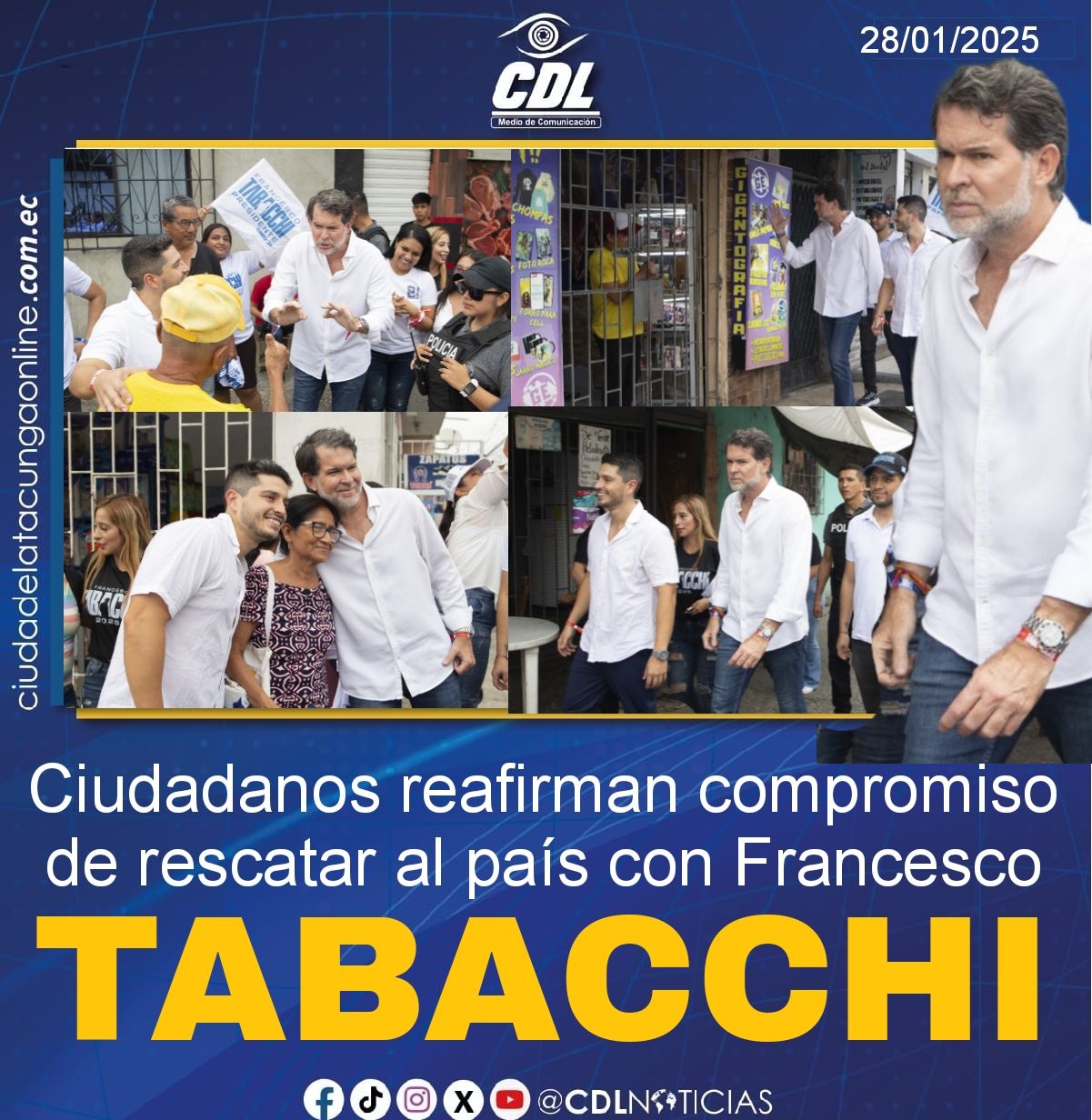 Ciudadanos reafirman compromiso de rescatar al país con Francesco Tabacchi