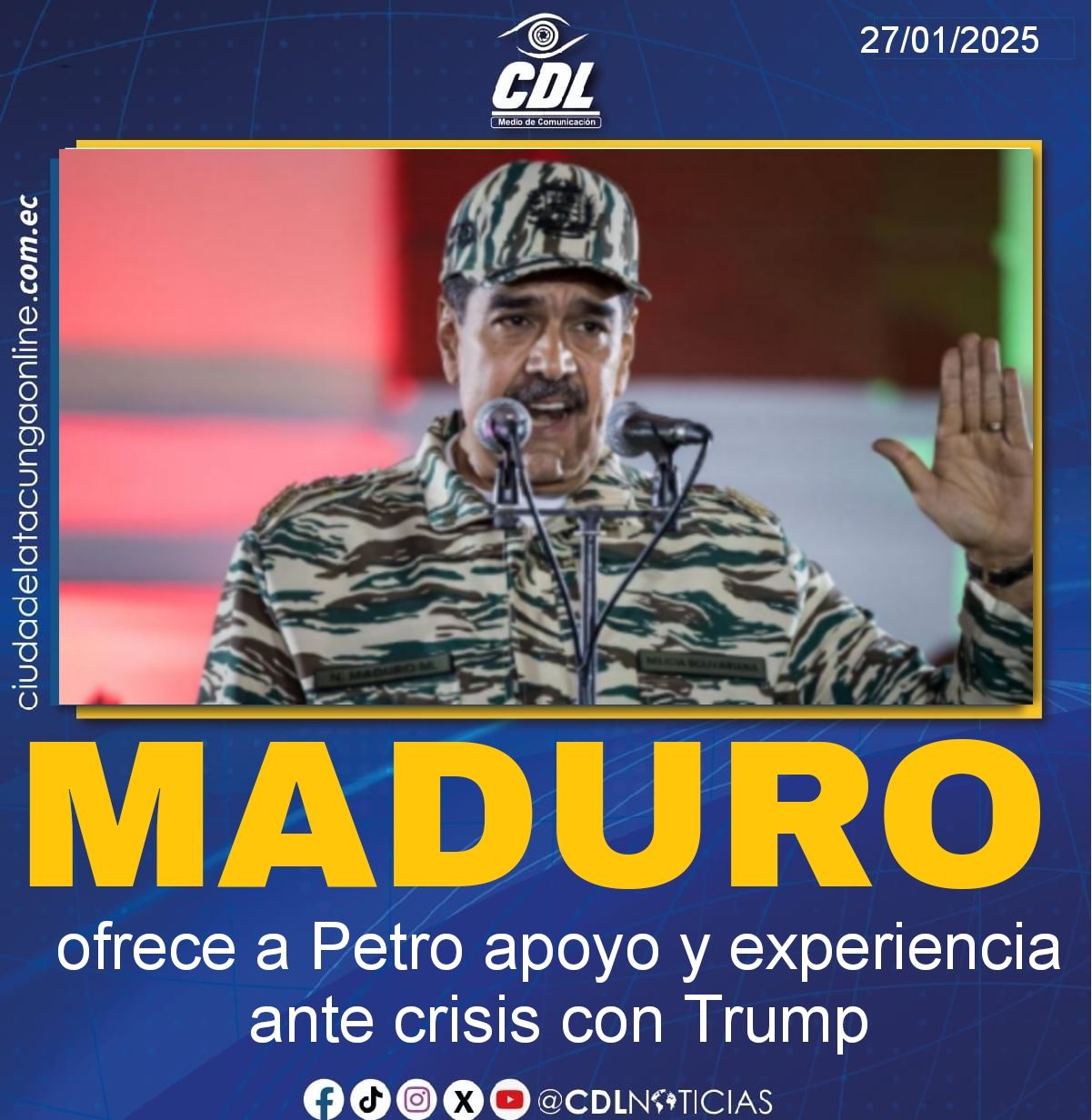 Maduro ofrece a Petro apoyo y experiencia ante crisis con Trump