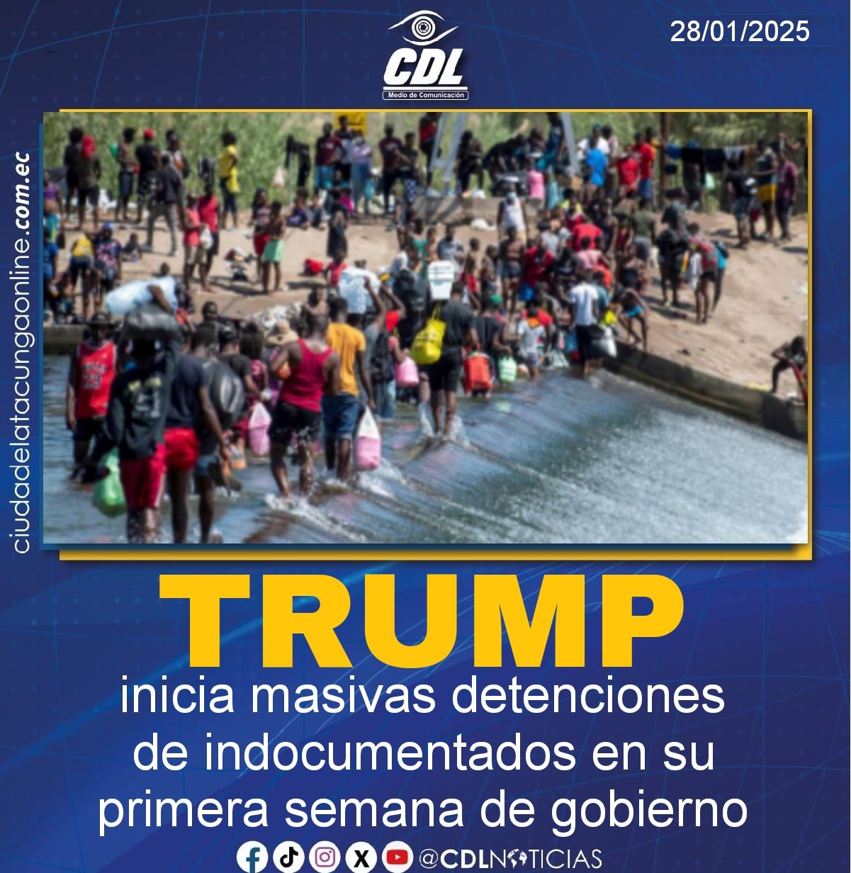 Trump inicia masivas detenciones de indocumentados en su primera semana de gobierno