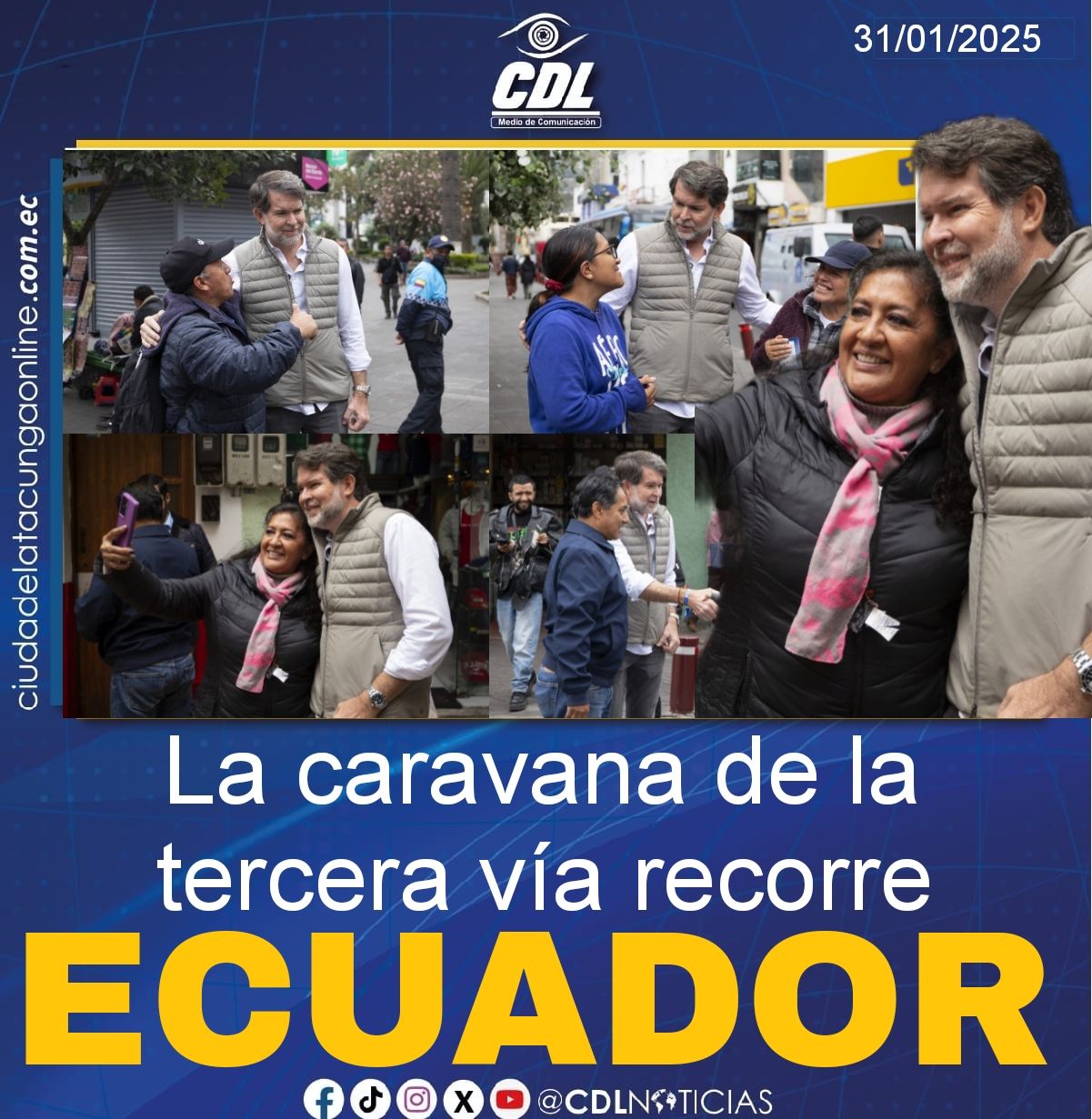 La caravana de la tercera vía recorre Ecuador