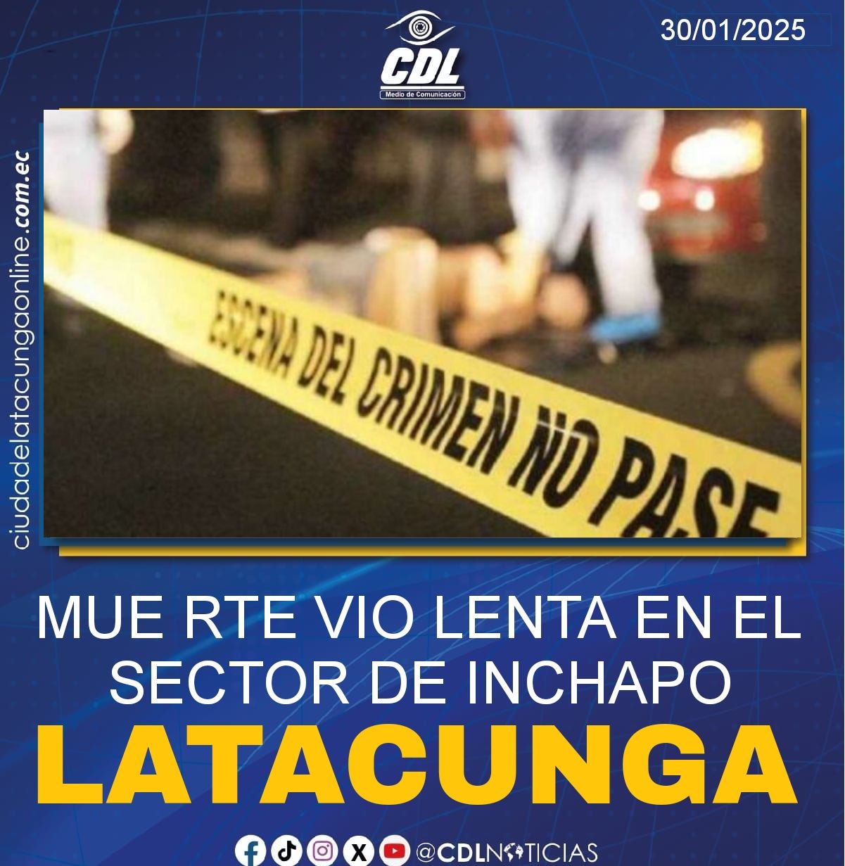 MUE RTE VIO LENTA EN EL SECTOR DE INCHAPO LATACUNGA