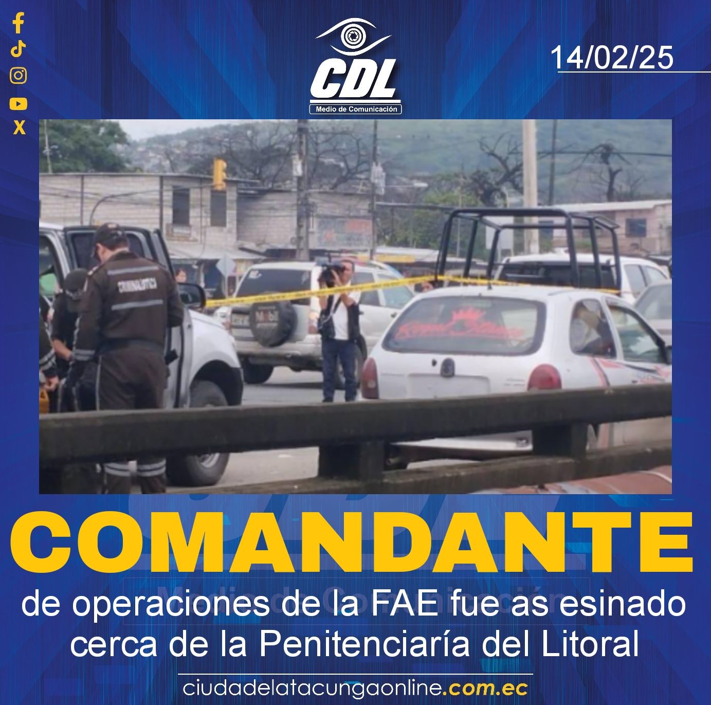 Un comandante de operaciones de la FAE fue ase sinado cerca de la Penitenciaría del Litoral