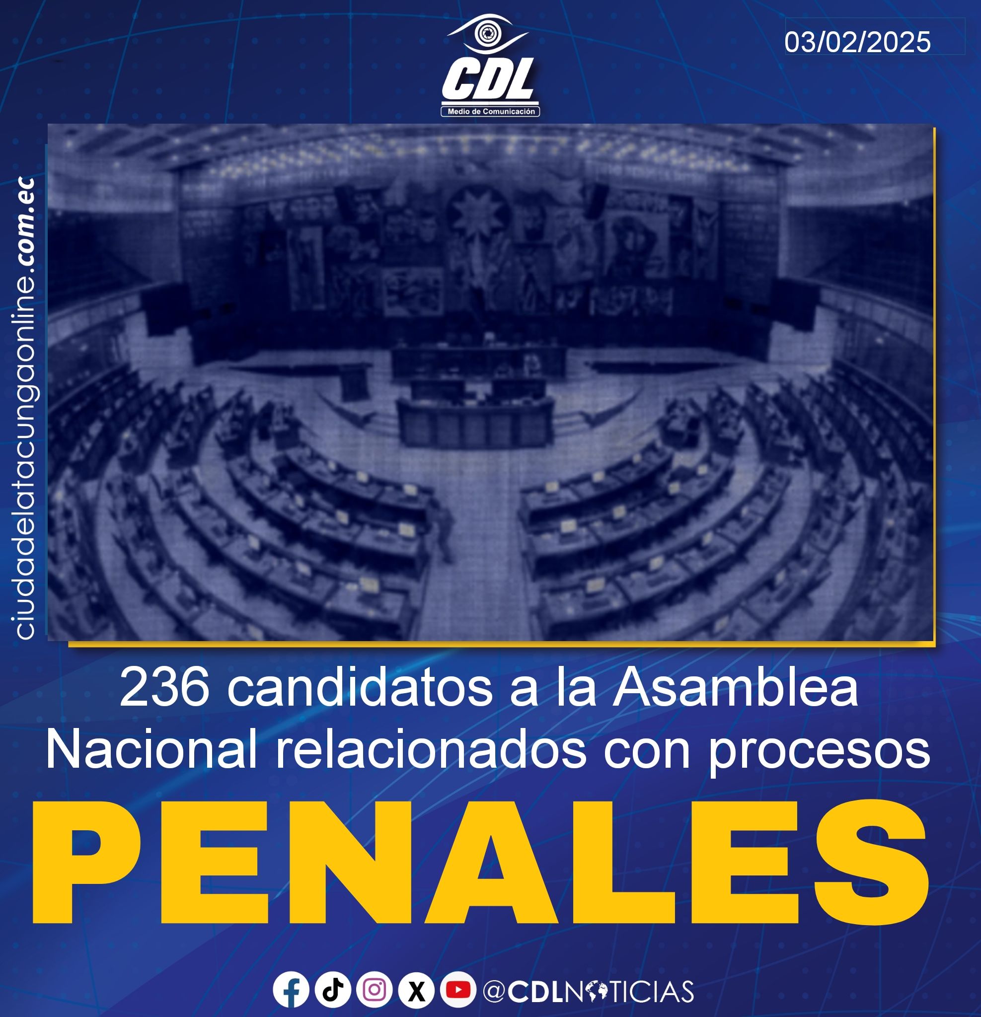 236 candidatos a la Asamblea Nacional relacionados con procesos penales