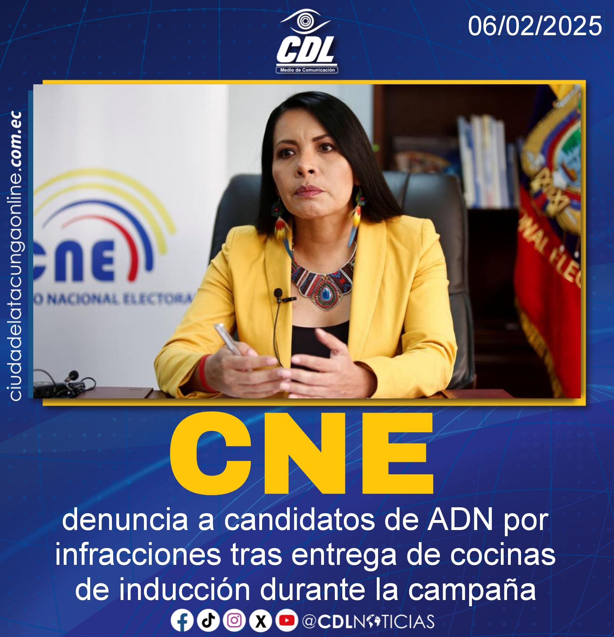 CNE denuncia a candidatos de ADN por infracciones tras entrega de cocinas de inducción durante la campaña