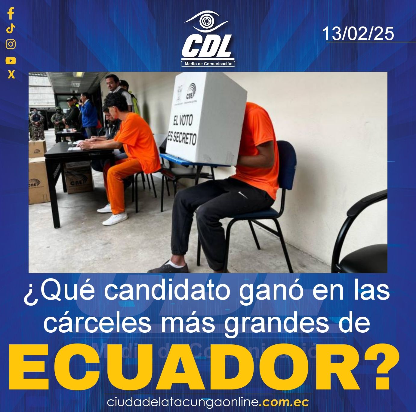 ¿Qué candidato ganó en las cárceles más grandes de Ecuador?