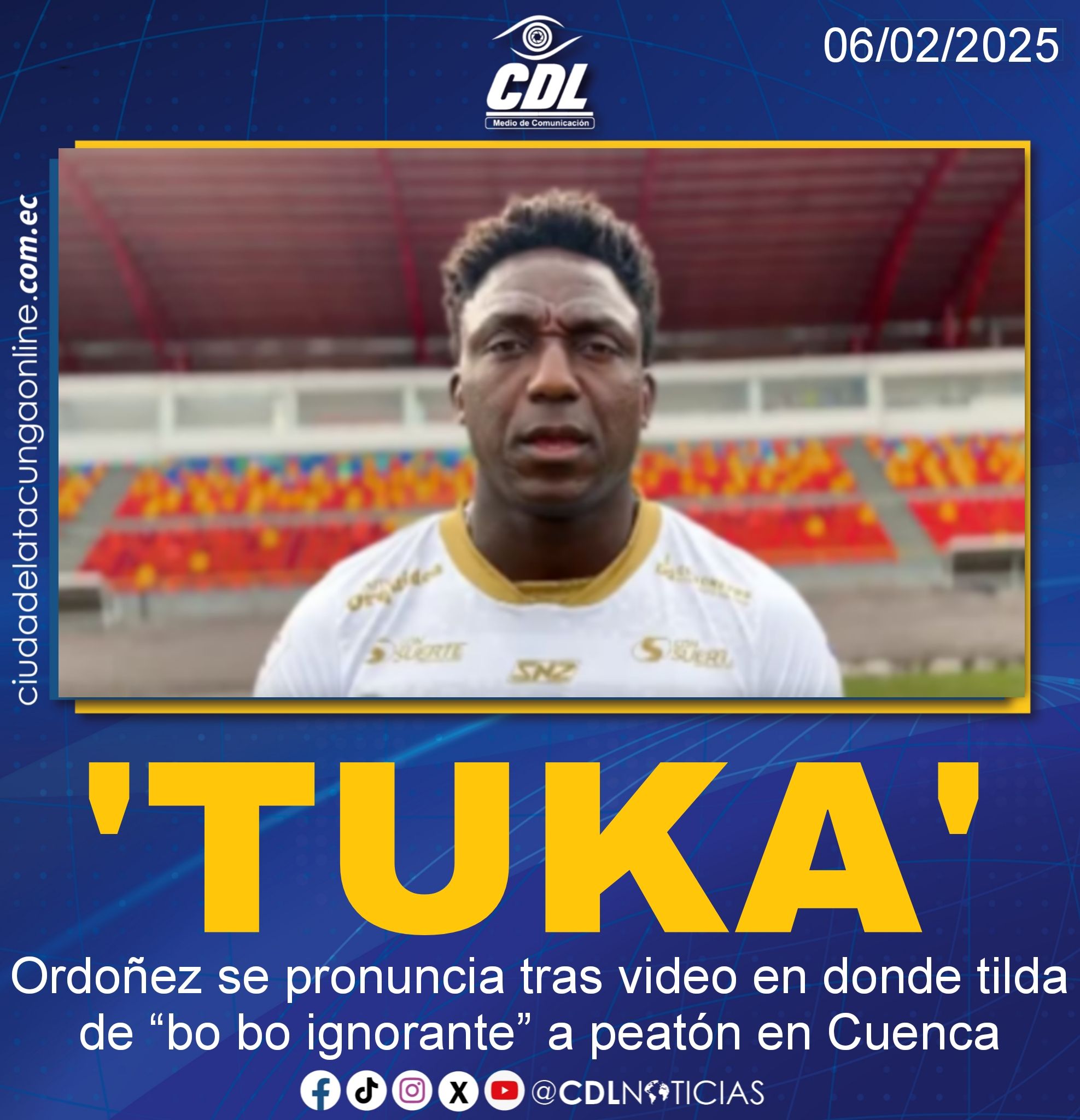 La ‘Tuka’ Ordoñez se pronuncia tras video en donde tilda de “bo bo ignorante” a peatón en Cuenca