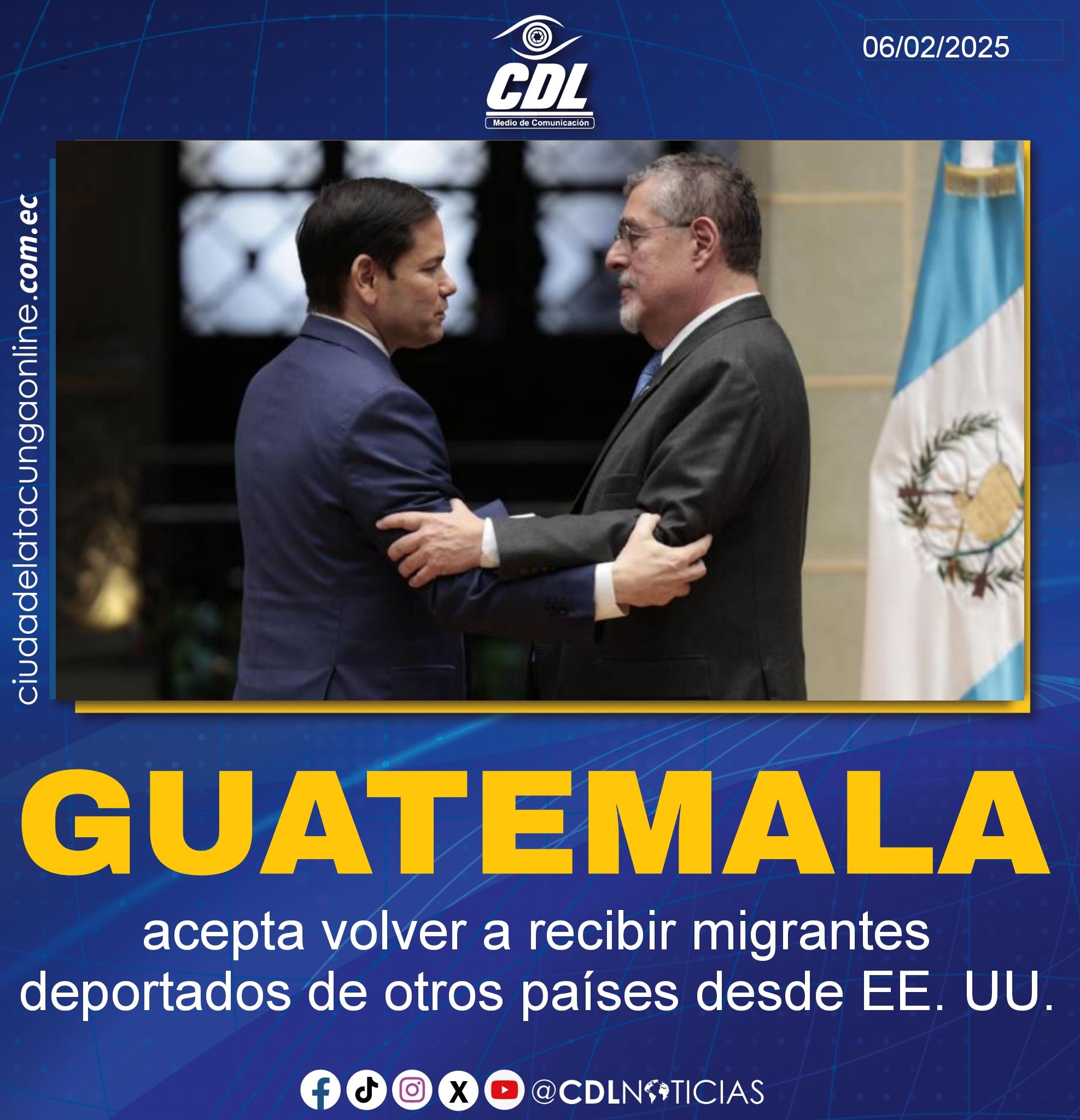 Guatemala acepta volver a recibir migrantes deportados de otros países desde EE. UU.