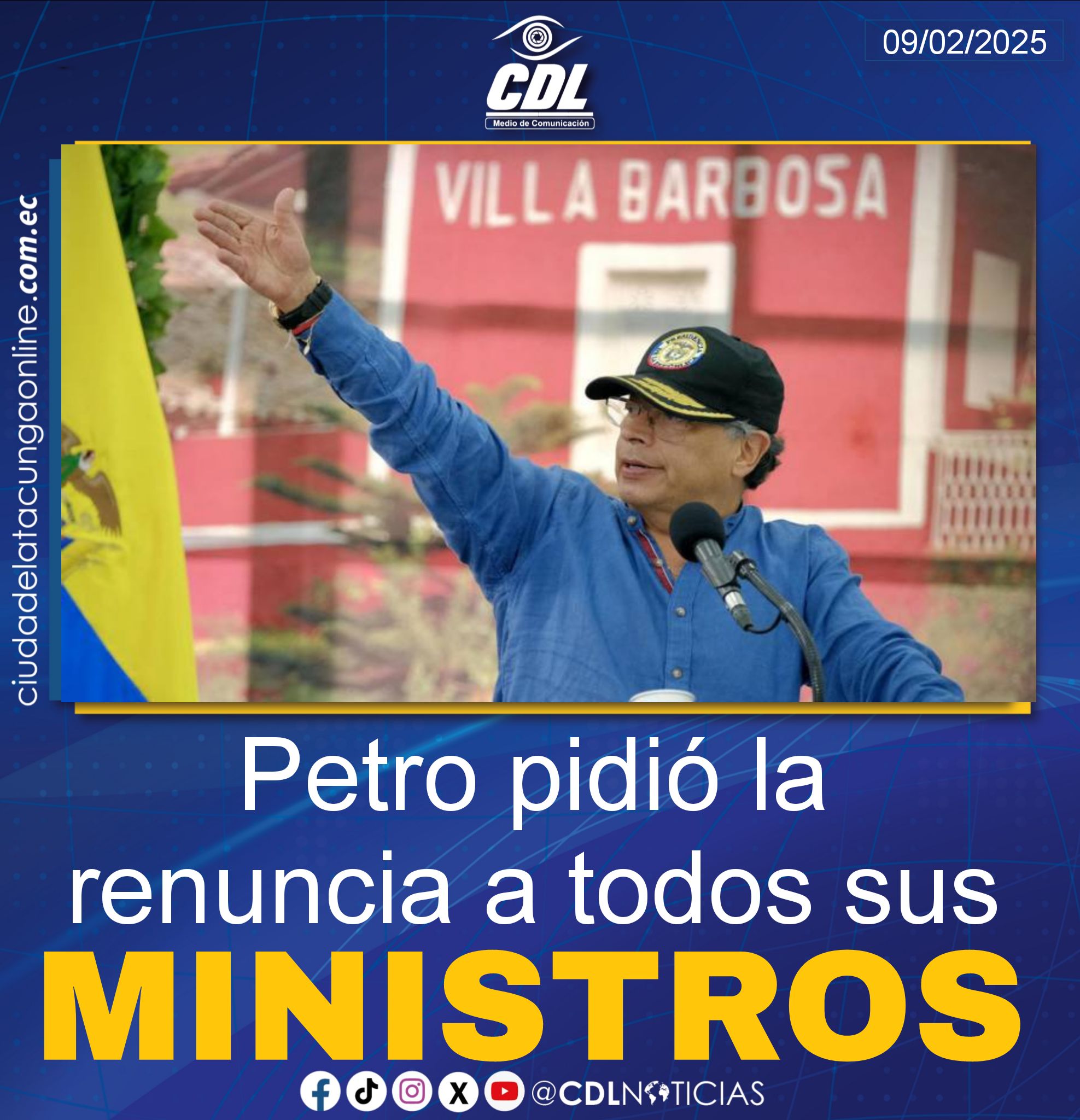 Colombia: Gustavo Petro pidió la renuncia a todos sus ministros