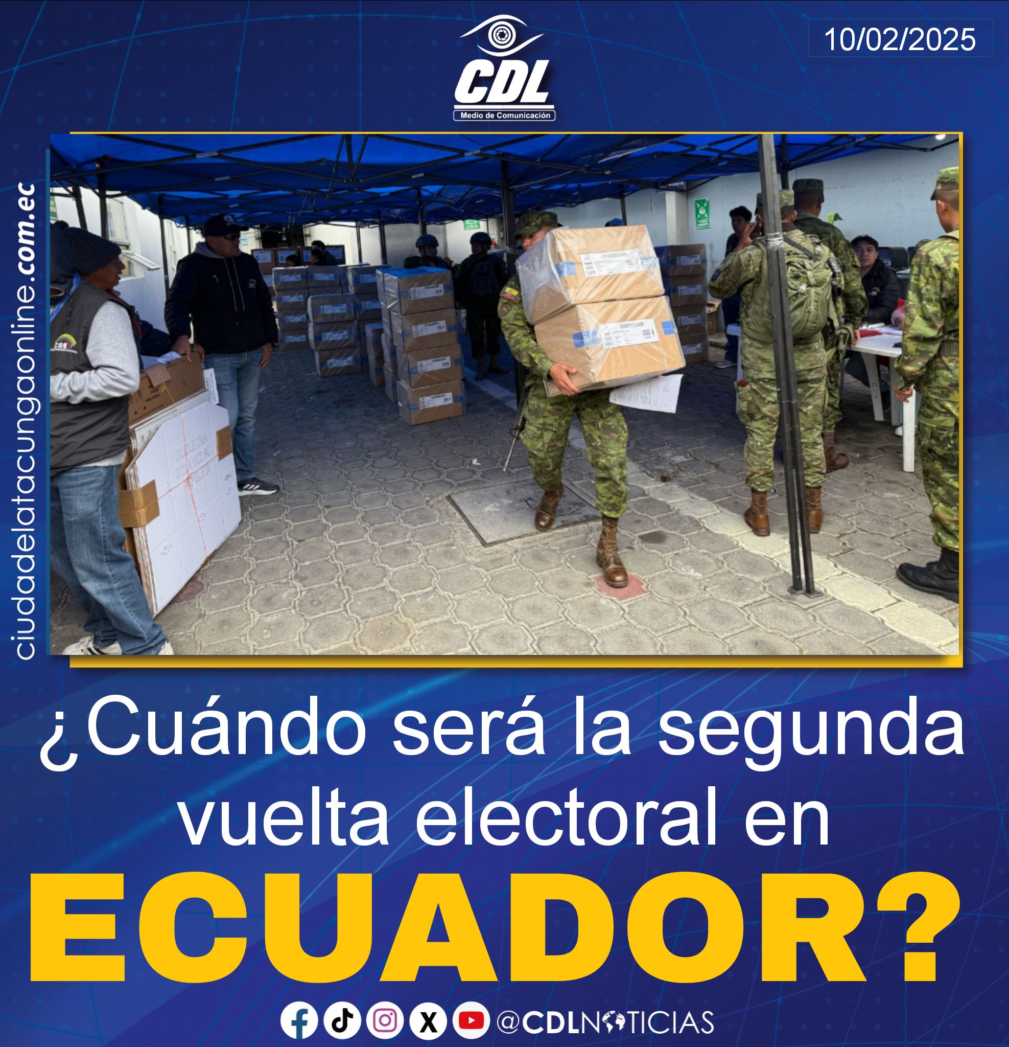 ¿Cuándo será la segunda vuelta electoral en Ecuador?
